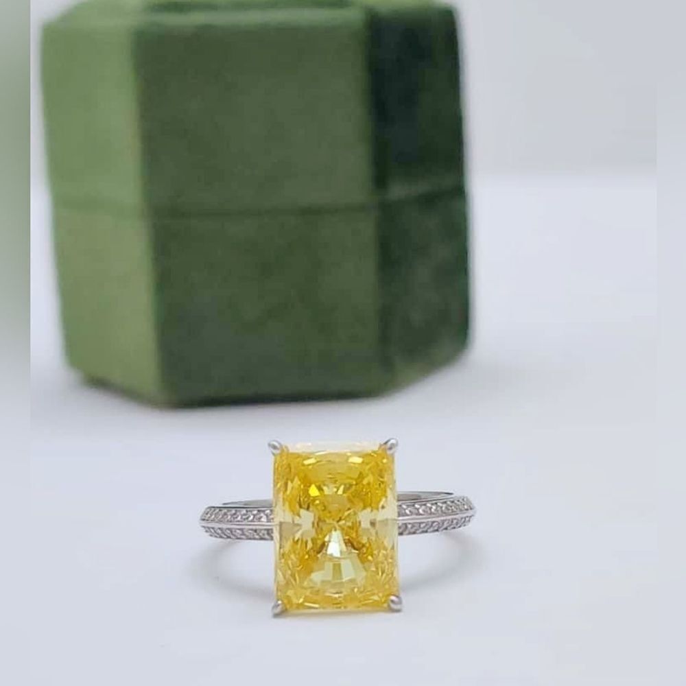 Sterling Silver S925 Citrine Ring